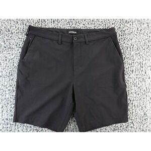 Express Mens‎ Slim Fit Above The Knee 8 Inch Inseam Shorts Black Size 33